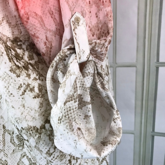 Calvin Klein Womens Blouse Button Front Mock Neck - Picture 7 of 8